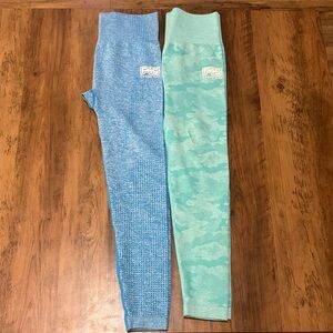 Women’s Blue and Green Leggings